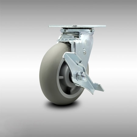 Service Caster Cambro H14005 Meal Delivery Cart Replacement Caster - Swivel with Brake - SCC CAM-SCC-SS30S620-TPRRD-TLB